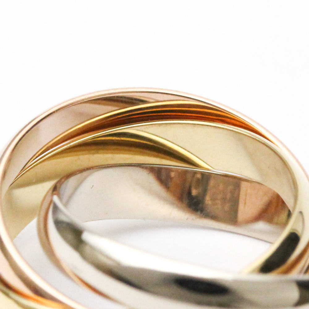 Polished CARTIER Trinity #51 US 5 3/4 TriColor 18K YG PG WG 750 Ring BF556433 - Picture 5 of 7